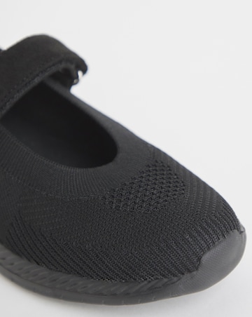 Cushion Walk Black Mary Jane Leisure -Wide Fit (E)