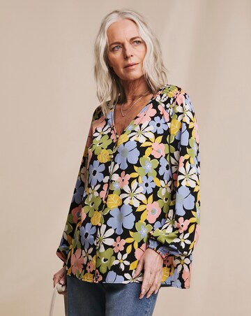 Julipa Shirred Shoulder Blouse