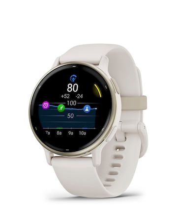 Garmin Venu 3S 41mm Smartwatch - Ivory and Soft Gold with Silicone Band