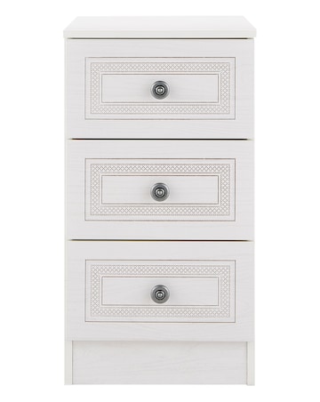 Richmond Ready Assembled 3 Drawer Bedside Table