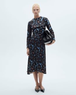 Mango Bimba Satin Midi Dress