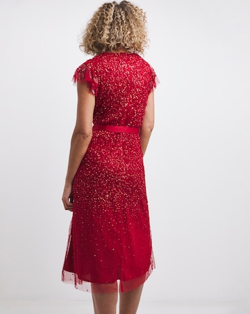 Joanna Hope Beaded Midi Dress