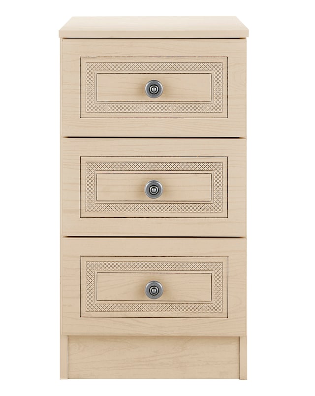 Richmond Ready Assembled 3 Drawer Bedside Table