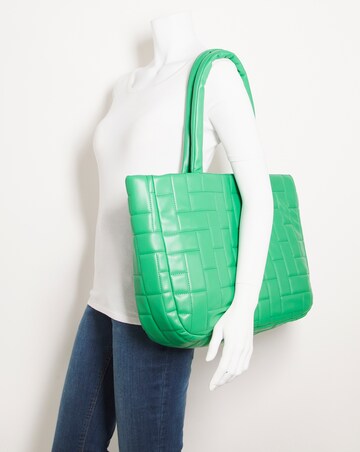 Green Oversized Quilted Tote Bag
