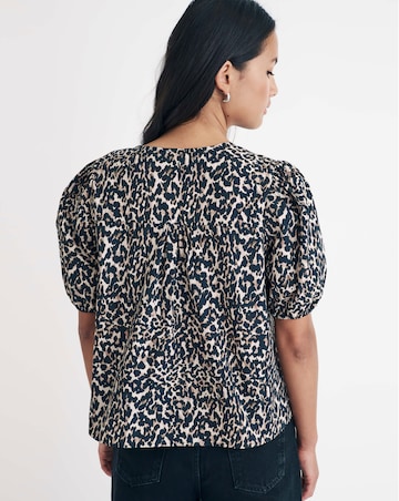 Nobody's Child Leopard Bernadetaa Blouse