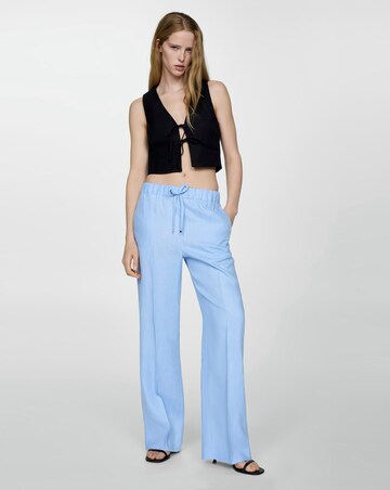 Mango Pure Linen Elastic Waist Trousers