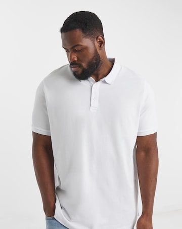 Pure Cotton Pique Polo-White