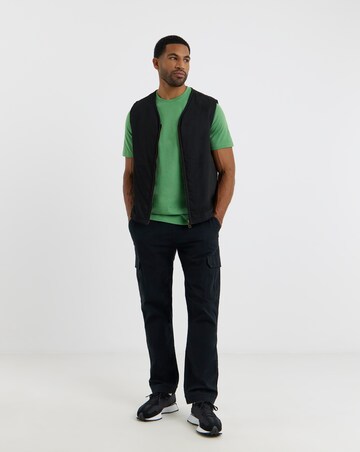 Pure Cotton Crew Neck T-Shirt Long-Green