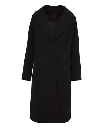 Black Lined Single Breasted Coat
