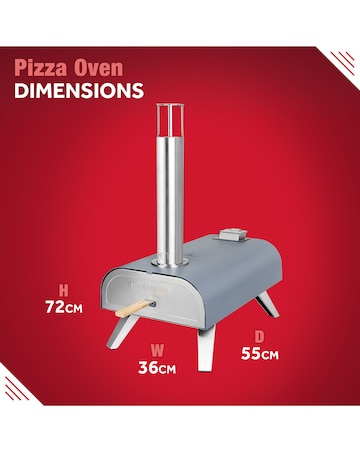 George Foreman Wood Pellet Pizza Oven with Paddle and Carry Bag
