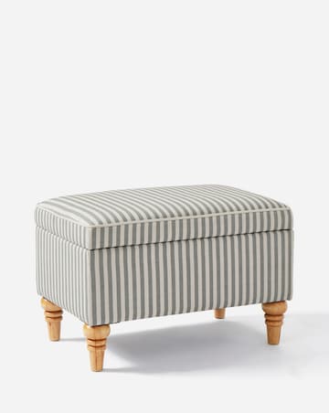 Naomi Stripe Storage Footstool