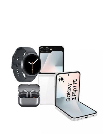 Samsung Z Flip7 FE 256GB 5G White, Watch8 44mm BT Graphite and Buds3