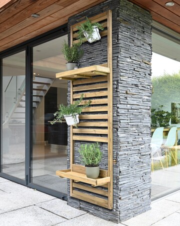 Forest Slatted Wall Planter 2 Shelf