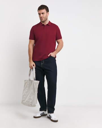 Pure Cotton Pique Polo Long- Cranberry