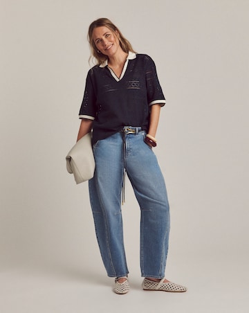 Anthology Crochet Polo Top