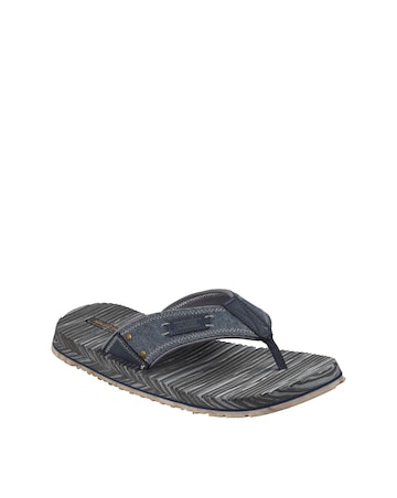 Skechers Quill Canvas Thong Sandal - Navy