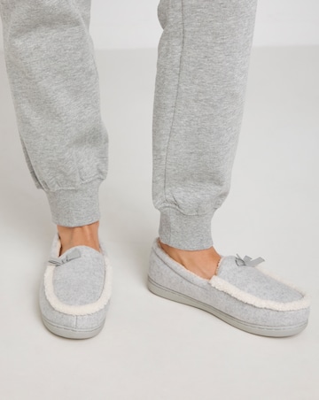 Loretta Ballet Slipper With Bow - Extra Wide Fit (EEE)