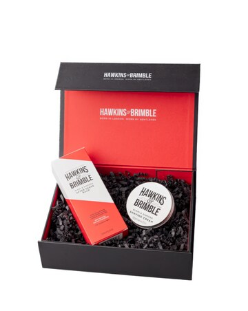 HAWKINS & BRIMBLE SHAVING GIFT BOX (SHAVE CREAM, AFTERSHAVE BALM)