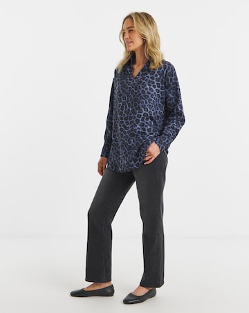 Collar Detail Popover Blouse