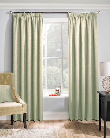 Matrix Light Filtering Textured Embossed Pencil Pleat Thermal Curtain