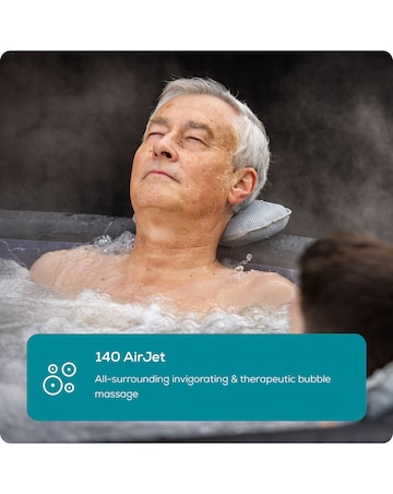 Lay-Z-Spa Stockholm AirJet 6 Black Square Thermacore