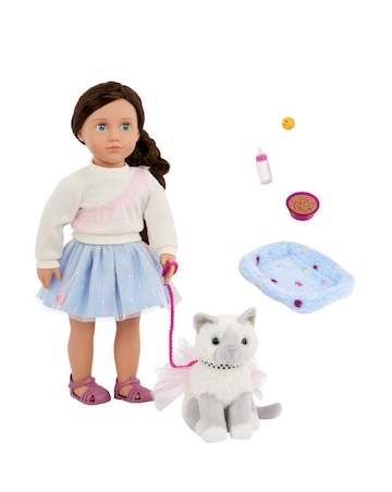 Our Generation Mindy & Pepper Doll & Kitten Set