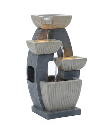 Charles Bentley 4 Tier Ridged Cascading Bowls Water Feature