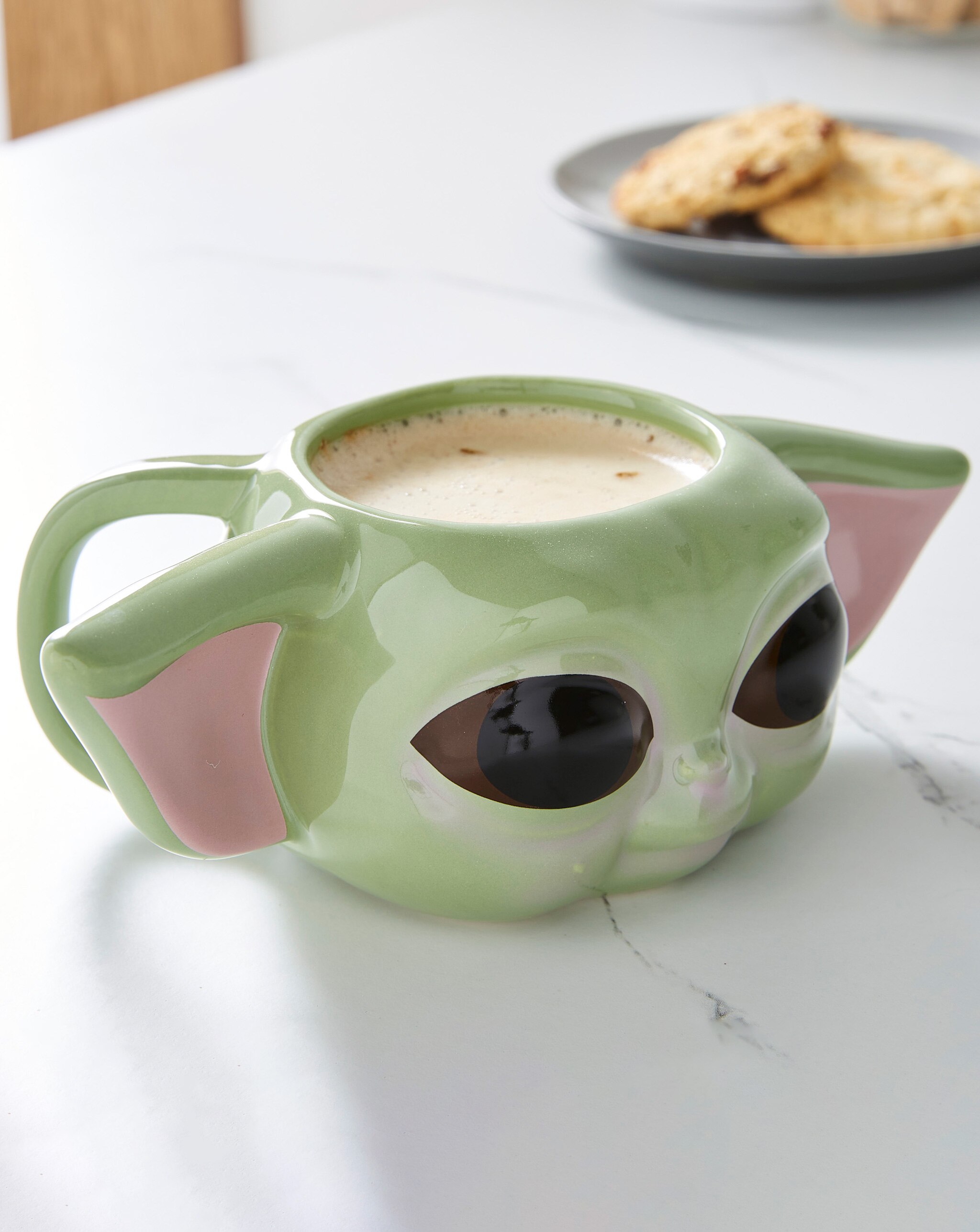 A Star Wars Grogu novelty coffee mug
