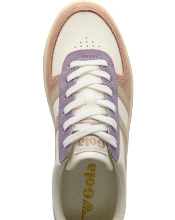 Gola Grandslam Quadrant Trainers - Off White/Cameo/Gold/Candy