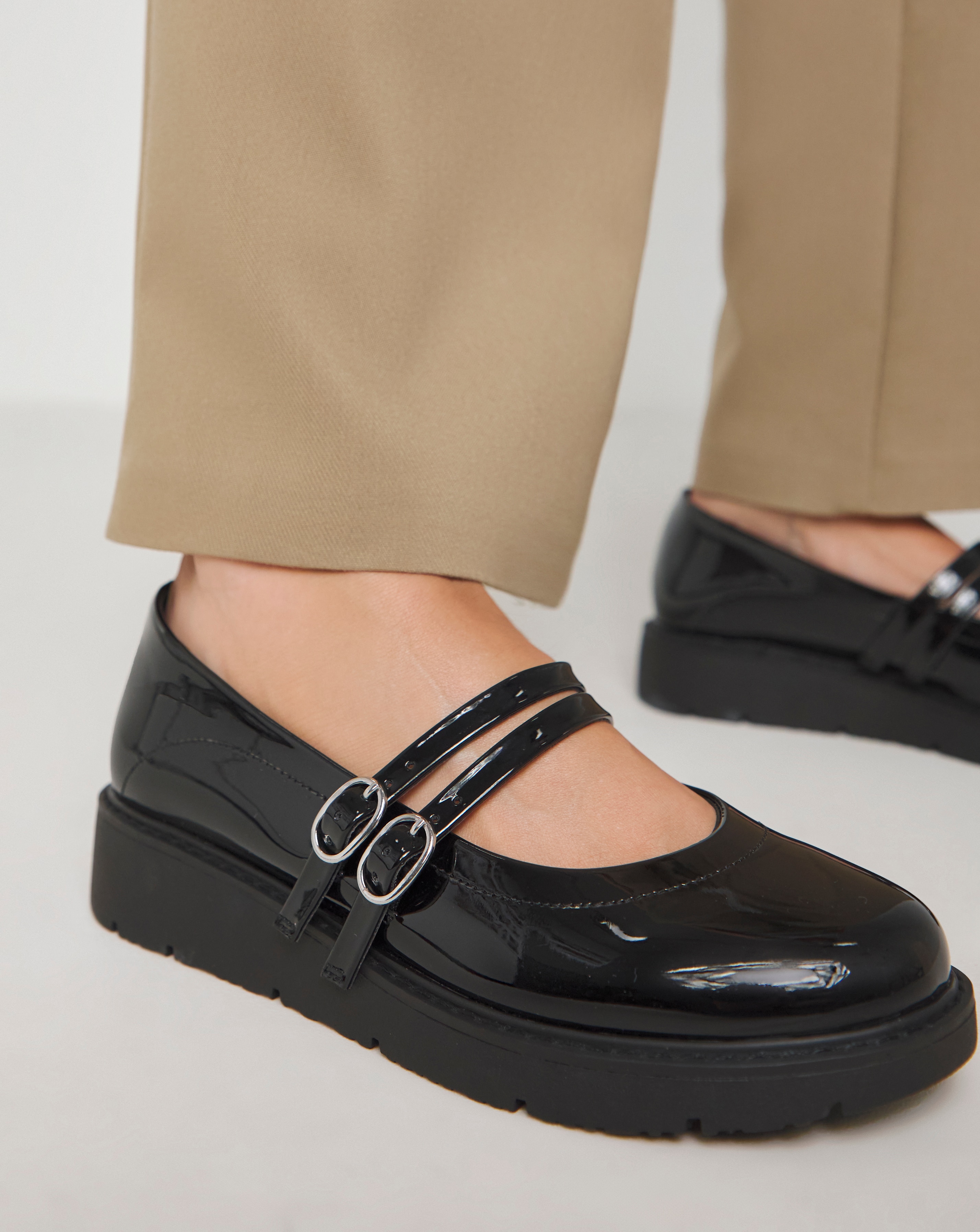 Chewy Low Wedge Mary Jane Shoe Extra Wide EEE Fit | JD Williams