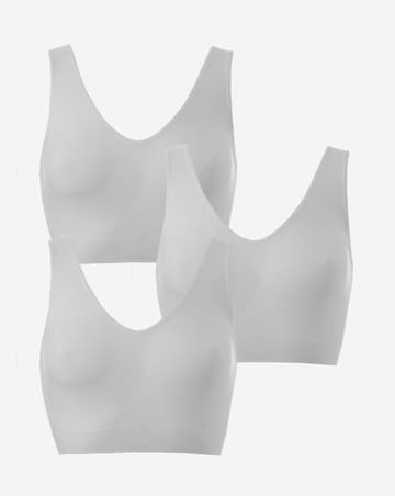 Pretty Secrets (3 Pack) Comfort Tops (Fits Up To D) White