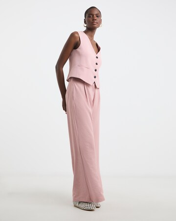 Textured Wide Leg Trousers