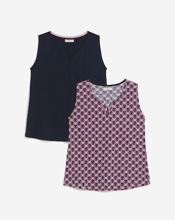 Julipa Pure Cotton Printed 2 Pack Vest