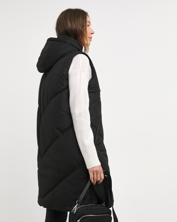 Black Longline Gilet