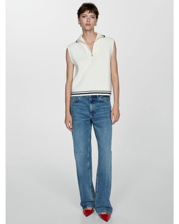 Mango Stripe Knit Vest