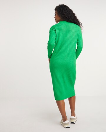 Green Ribbed Midaxi Dress