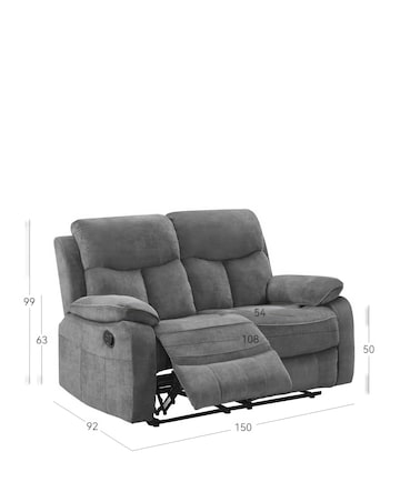 Adlington Manual Recliner 2 Seater Sofa