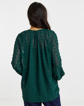 Dobby Long Sleeve Blouse