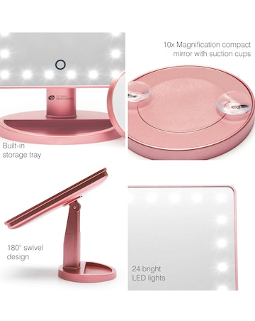 Rio Rose Gold 24 LED Makeup Mirror
