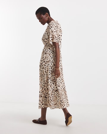 Short Sleeve Twist Front Dress