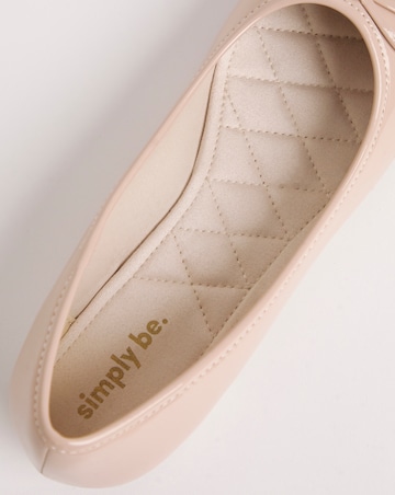 Eva Square Toe Ballerina Shoes Extra Wide EEE Fit Simply Comfort