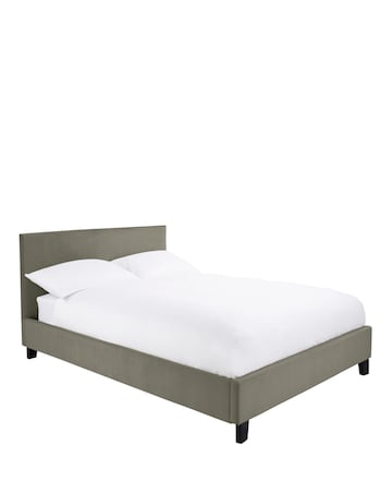 Hayden Velvet Bed Frame with 3 Layer Memory Foam Hybrid Mattress
