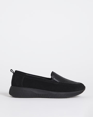 Heavenly Soles Fia Sporty Leather Loafer - Extra Wide Fit (EEE)