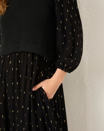 Fatface Laura 2in1 Metallic Dress