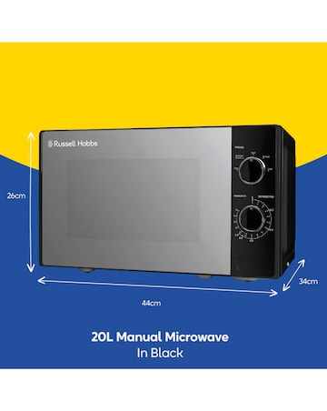 Russell Hobbs RHM2027B 20L Black Manual Microwave