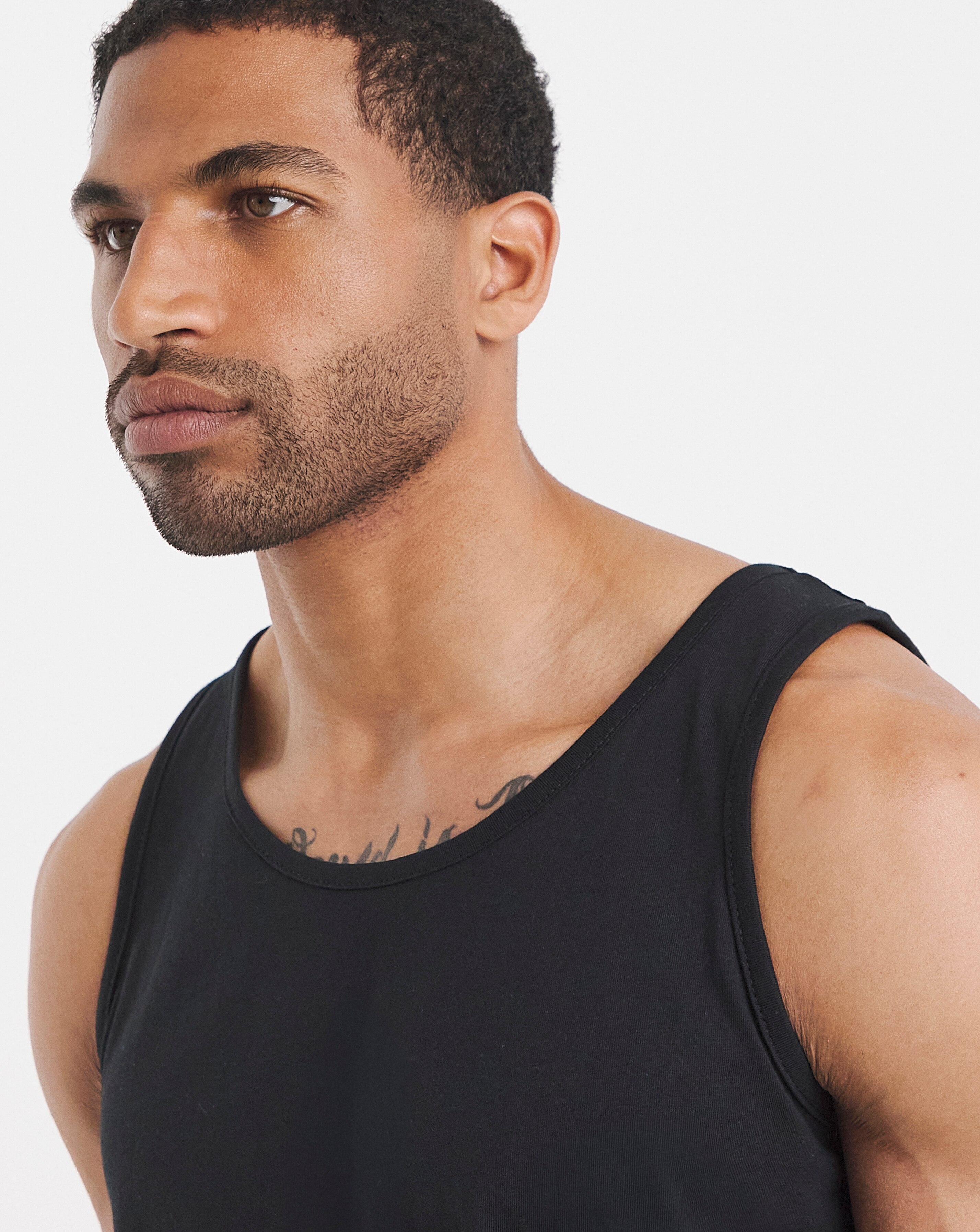 Pure Cotton Vest- Black