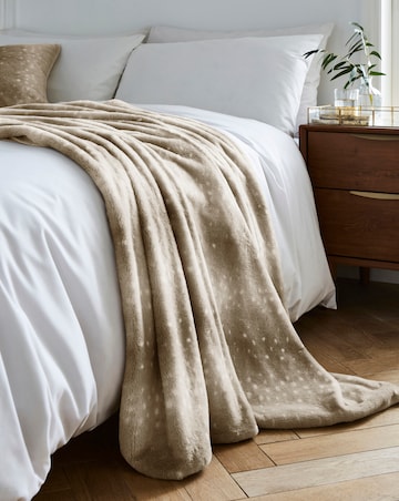 Faux Fur Dotted Animal Throw