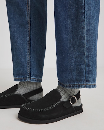 Madrid House Shoe Mules - Wide Fit (E)