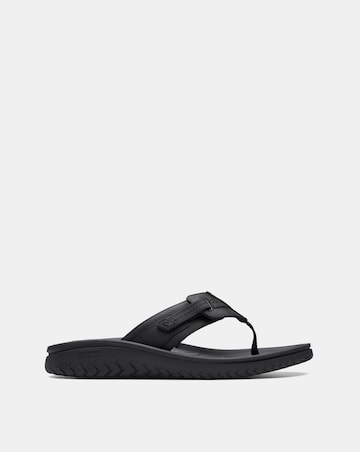 Clarks Wesley Sun Flip Flop - Black