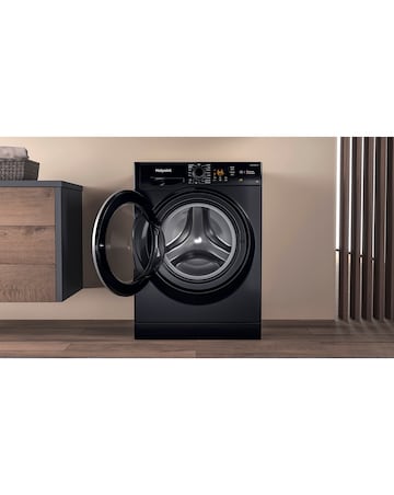 Hotpoint NSWM864CBSUKN, 8kg, 1600rpm Washing Machine - Black + install